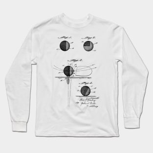 Practice Golf Ball Vintage Patent Hand Drawing Long Sleeve T-Shirt